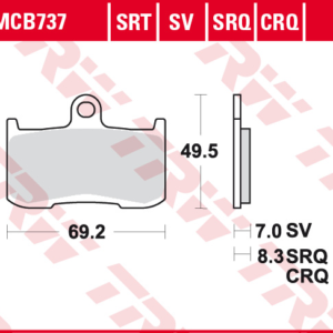 Set placute frana fata TRW MCB737SV - Kawasaki Z 800-1000 - Suzuki GSX-S 750 - GSX 1300 B-King - Triumph Speed Triple
