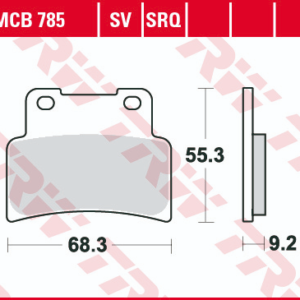 Set placute frana fata TRW MCB785SV - Aprilia RS 125 Extrema - SL 750 - NA 850 Mana - Yamaha MT - MT-A 125 - YZF-R 125