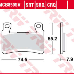 Set placute frana fata TRW MCB850CRQ - Harley Davidson - Honda CBR 600-900 RR - CB 1100-1300 - Kawasaki ZX-6R 636 (carbon)