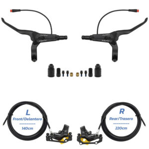 Kit frana hidraulica trotineta electrica Y5 fata L spate R [NUTT] Negru