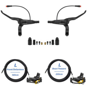 Kit frana hidraulica trotineta electrica Y5 - Fata/Spate [NUTT] Negru