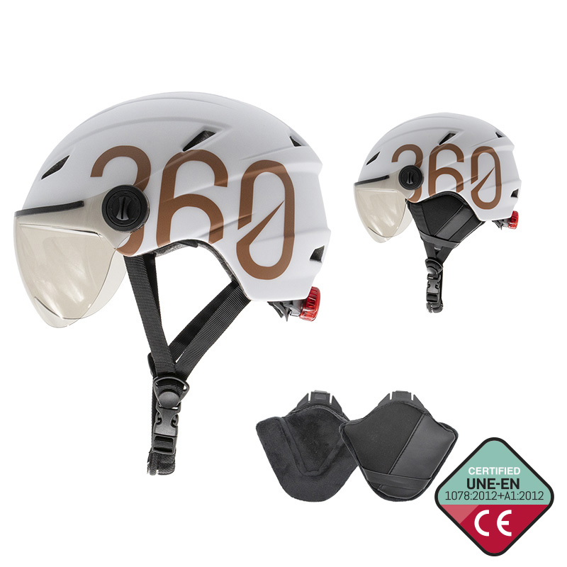 Casca trotineta electrica GLOOB Urban Alb-Maro L, cu insertii detasabile