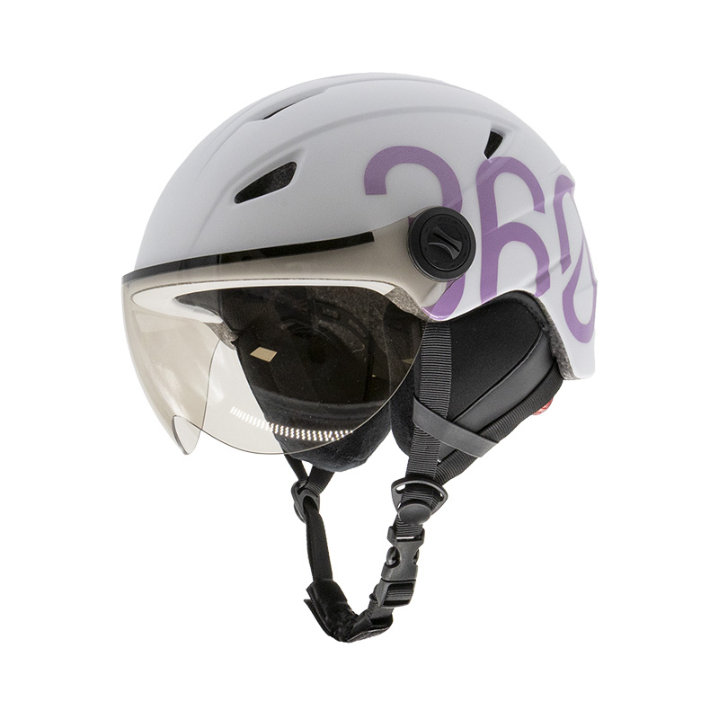 Casca trotineta electrica GLOOB Urban Alb-Violet L, cu insertii detasabile