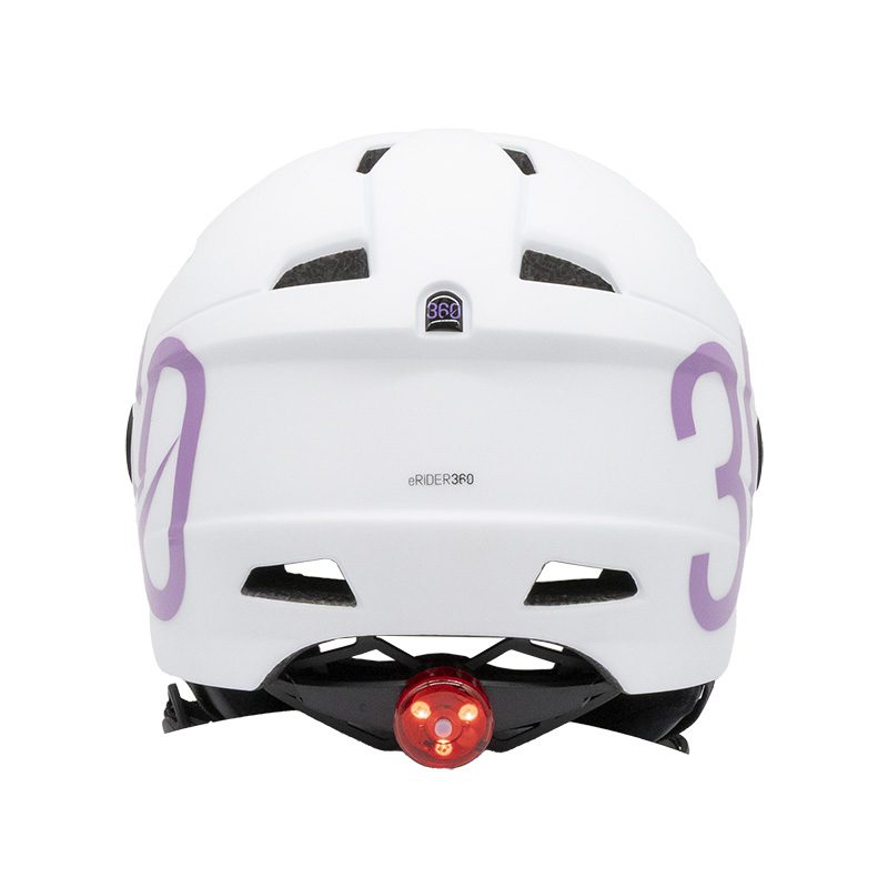 Casca trotineta electrica GLOOB Urban Alb-Violet L, cu insertii detasabile