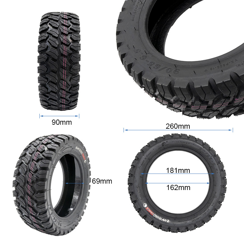 Anvelopa tubeless Offroad trotineta electrica Ewheel Rhinotrack 90/65-6.5 cu Gel