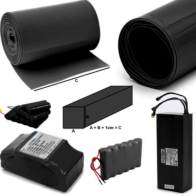 Tub termocontractabil trotineta, bicicleta electrica 140m 10m Negru