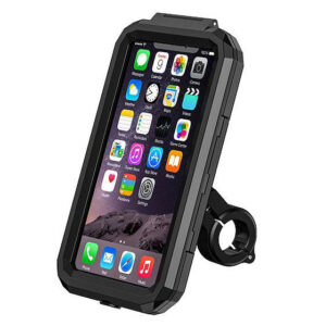 Carcasa de telefon impermeabila 167-HARD-W-PD cu incarcator 4 RIDE (pe volan 22-32mm, 15W, 167mmx81mmx10mm, culoare negru, cu incarcator wireless)