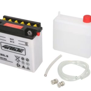 Acumulator Acid/Incarcare uscata cu acid/Pornire (vinzari limitate catre consumatori) 4 RIDE 12V 5Ah 65A R+ Cu intretinere electrolit inclus 121x61x131mm Incarcare uscata cu acid CB5L-B