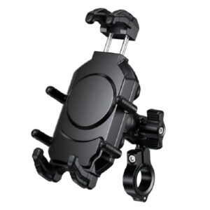 Suport pentru telefon R19 antivibratii 4 RIDE (pe volan 20-42mm, culoare negru, Metal)
