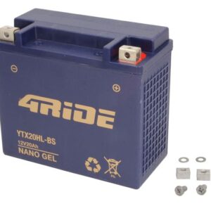 Acumulator Gel/Pornire 4 RIDE 12V 20Ah 175A R+ Fara intretinere 175x87x154mm Pornit YTX20HL-BS pentru BOMBARDIER OUTL., OUTLAND.; BUELL M2, S1, S3, S3T, X1, X1W 400-2300 1978-2018