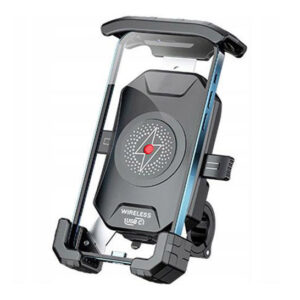 Suport telefon cu incarcator wireless R15W-PD 4 RIDE (pe volan 22-32mm, 15W, culoare negru)