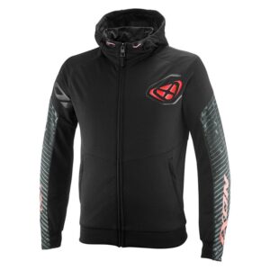 Geaca (hanorac tip hoodie) motociclete barbati Urban Ixon vara model Touchdown Air MS culoare: negru/rosu XXXL