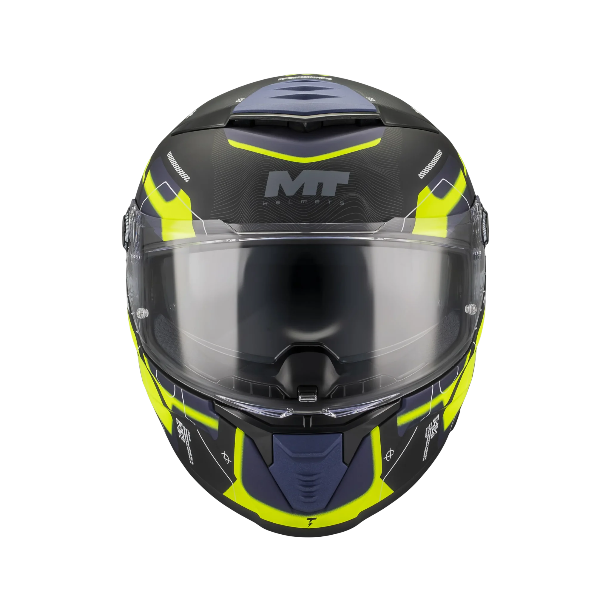 Casca integrala MT Thunder 4 SV Lumex B27 albastru/galben mat (ochelari soare integrati) M (57/58cm)