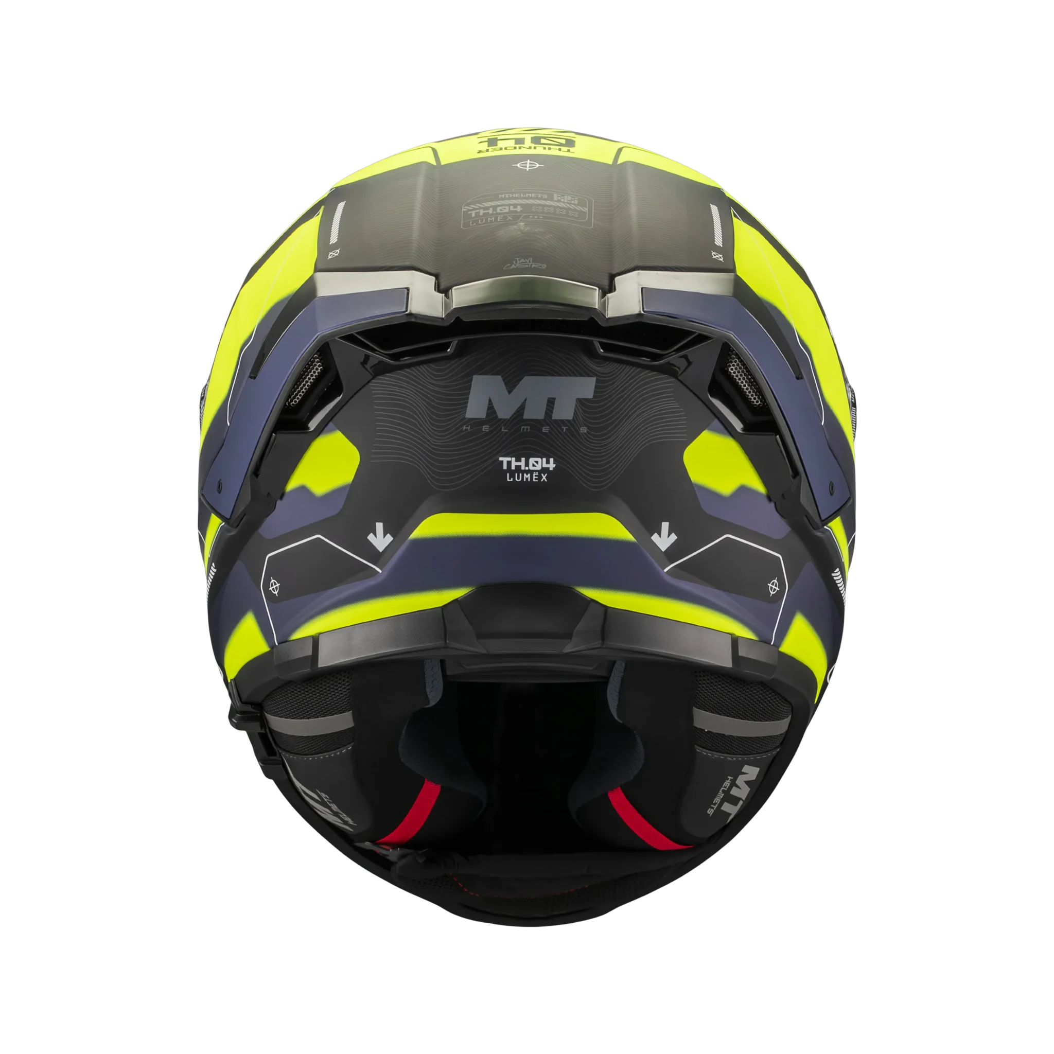 Casca integrala MT Thunder 4 SV Lumex B27 albastru/galben mat (ochelari soare integrati) XL (61/62cm)