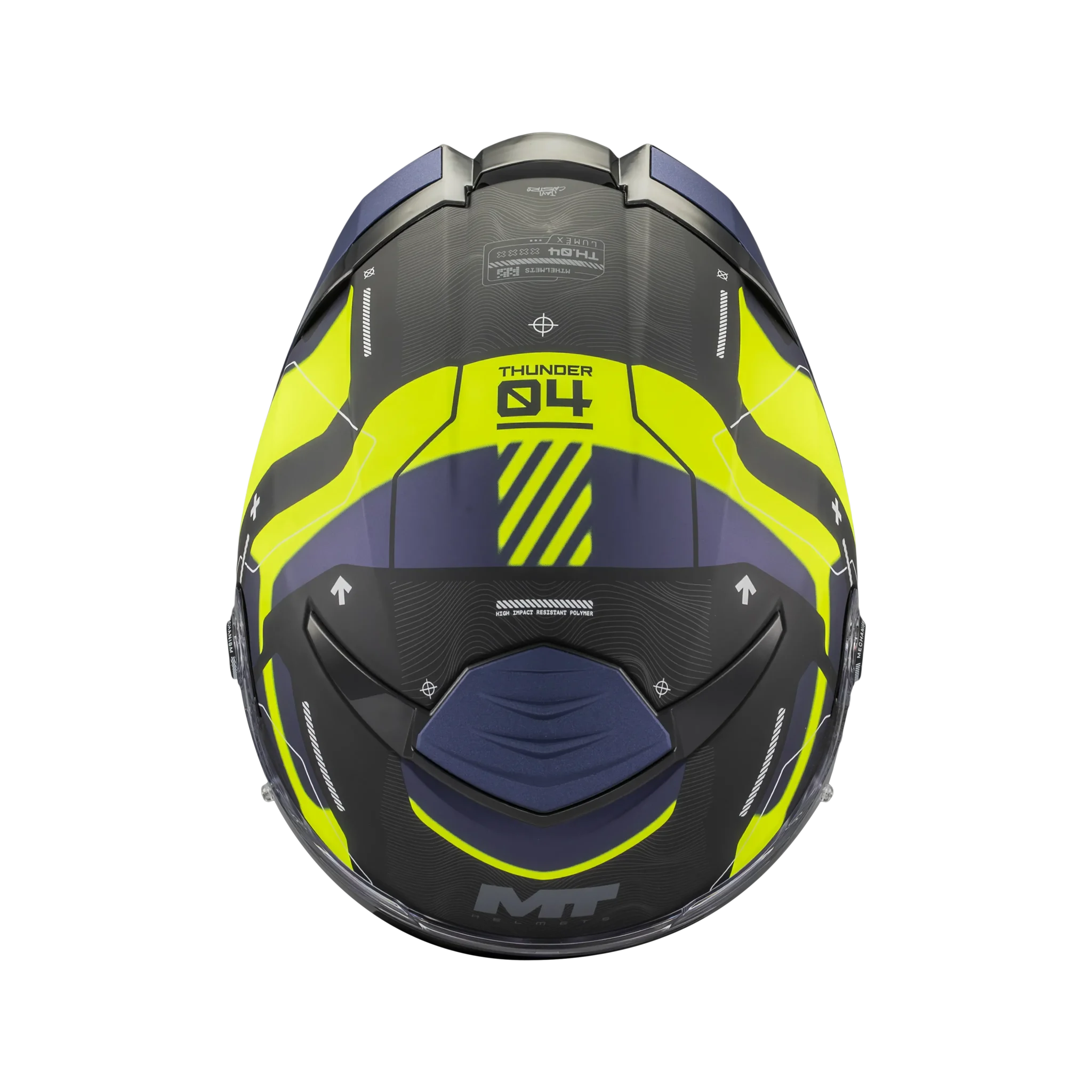 Casca integrala MT Thunder 4 SV Lumex B27 albastru/galben mat (ochelari soare integrati) M (57/58cm)