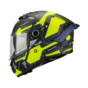 Casca integrala MT Thunder 4 SV Lumex B27 albastru/galben mat (ochelari soare integrati) XL (61/62cm)