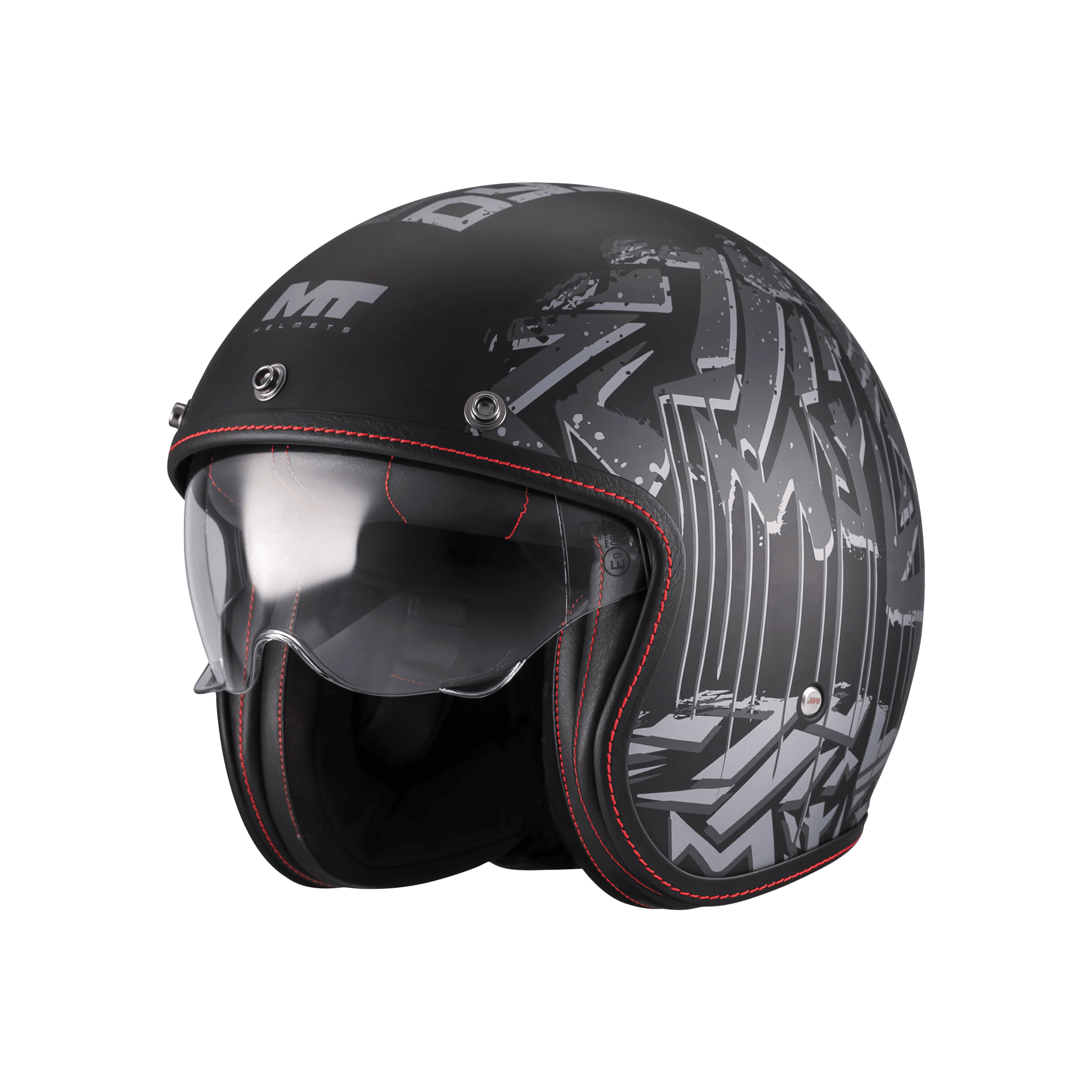 Casca open face motociclete MT Le Mans 2 S SV Dystopic B12 mat (ochelari soare integrati) – omologare noua ECE 22.06 XL (61/62cm)