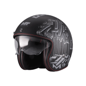 Casca open face motociclete MT Le Mans 2 S SV Dystopic B12 mat (ochelari soare integrati) – omologare noua ECE 22.06 L (59/60cm)