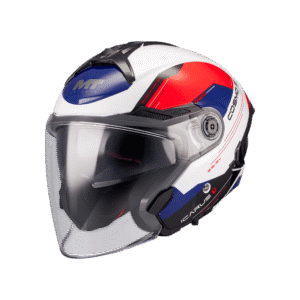Casca open face motociclete MT Cosmo SV Icarus A5 rosu lucios (ochelari soare integrati) – tip viziera: MT-V-37 M (57/58cm)