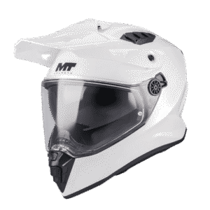 Casca touring/adventure MT model Track SV Pure A0 alb lucios – tip viziera: HS 12 XS (53/54cm)