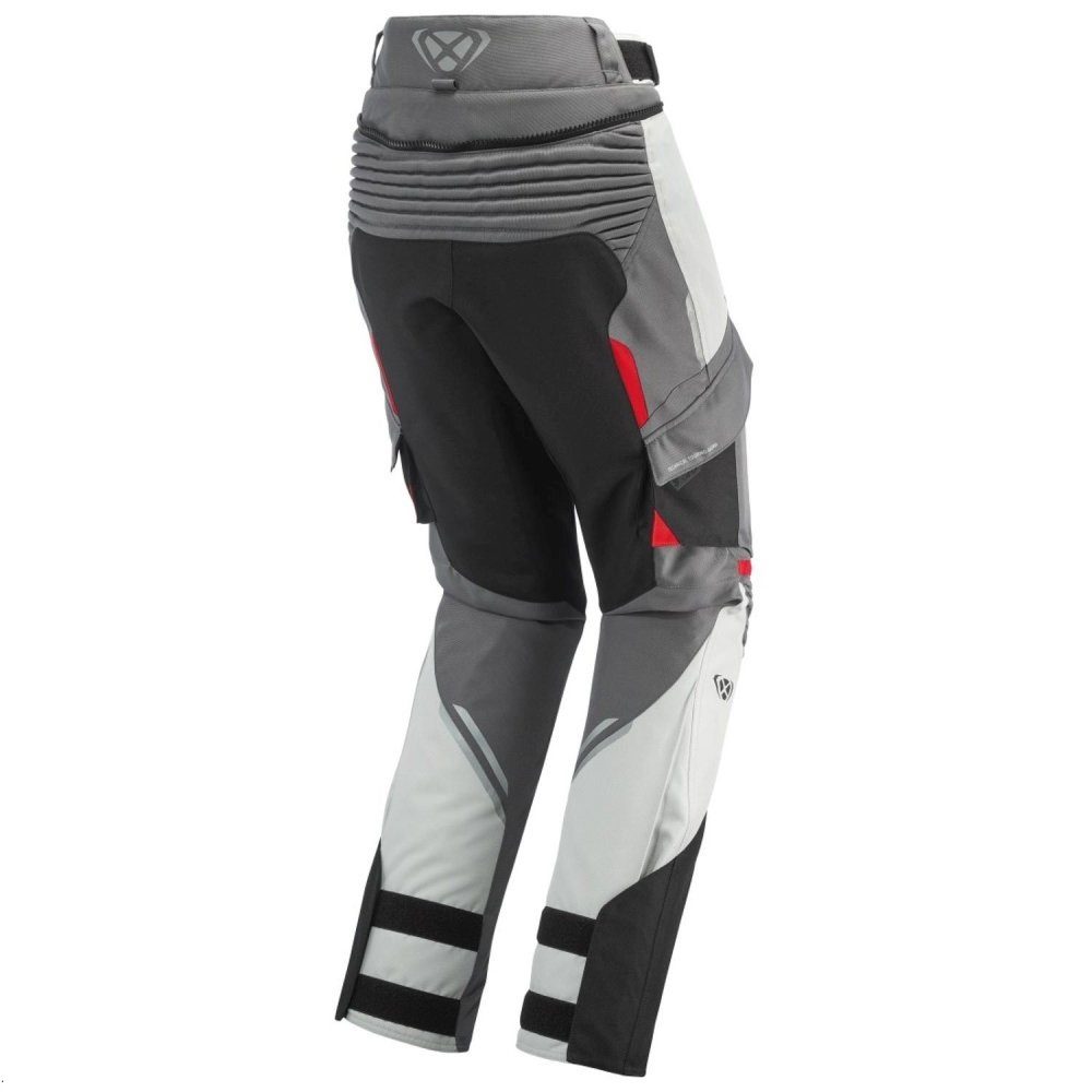 Pantaloni motociclete femei Touring/Adventure Ixon All season model Midgard LS culoare: gri/negru/rosu XXXL