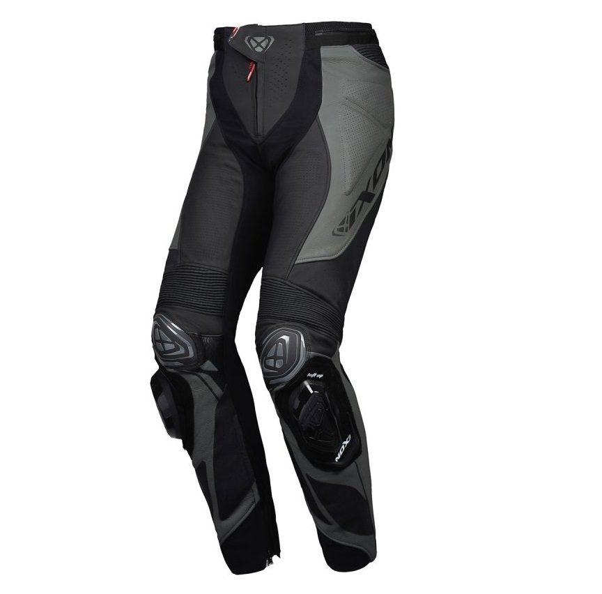 Pantaloni motociclete barbati piele Racing Ixon vara model Vortex 3 MS culoare: negru