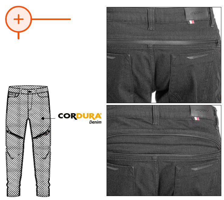 Pantaloni motociclete barbati Urban/Roadster Ixon vara model Remy MS culoare: negru US32