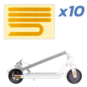 Autocolant reflectorizant trotineta electrica Xiaomi M365 Pro 10 buc, auriu