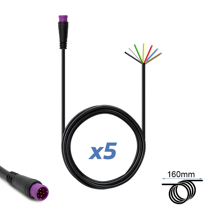 Cablu conector trotineta electrica Waterproof 8mm 7 Pin - 5M