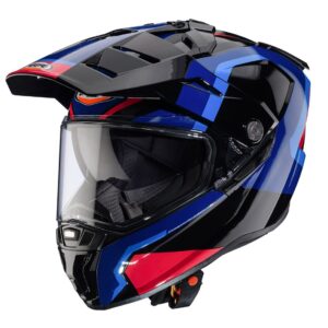 Casca adventure/off road Caberg model Tanami SV Scram O4 negru/albastru/rosu lucios Pinlock ready – lentila Pinlock inclusa XXL (63/64cm)