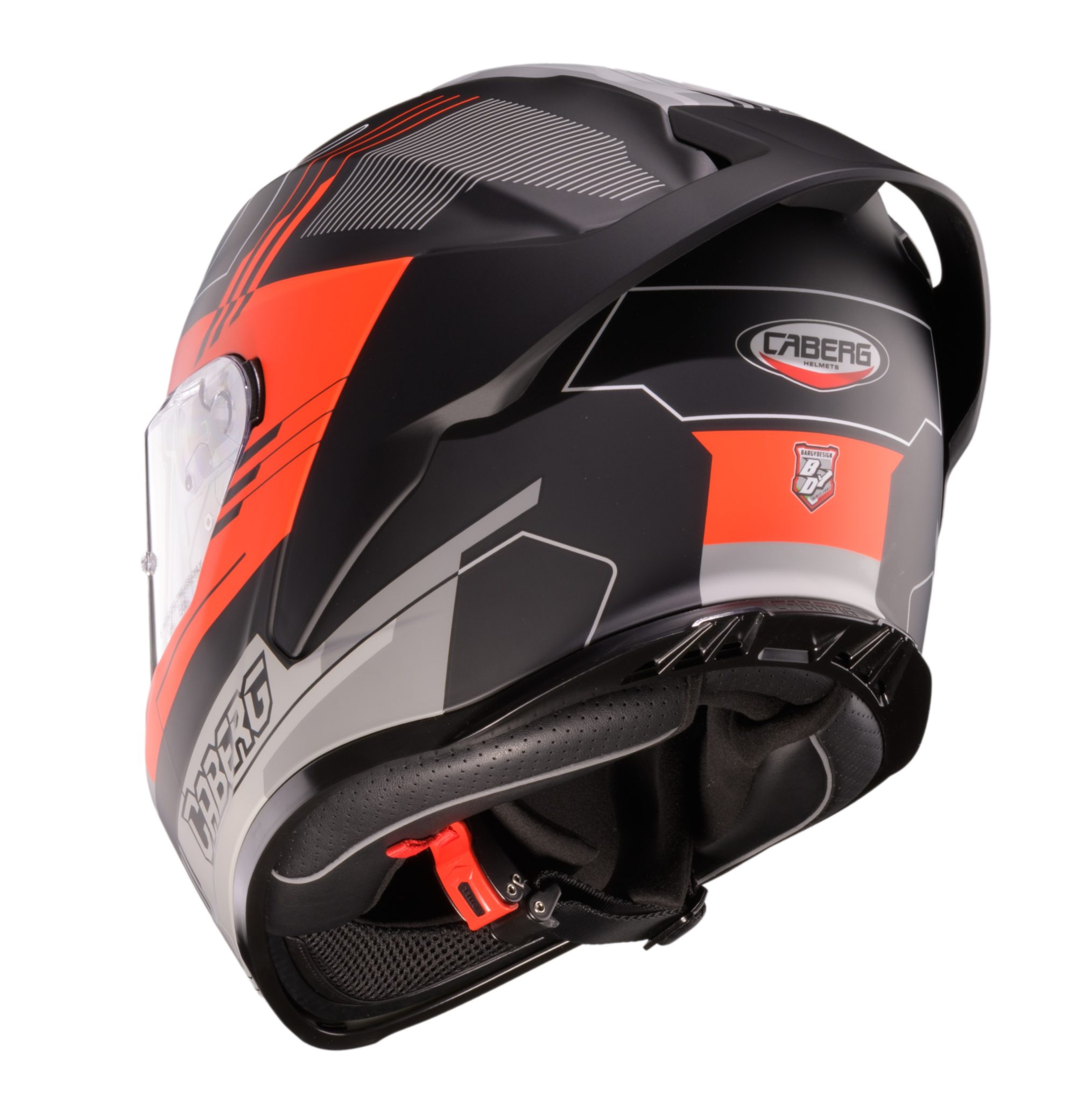 Casca integrala Caberg model Roxter Colt R9 negru/rosu/gri mat Pinlock ready S (55/56cm)