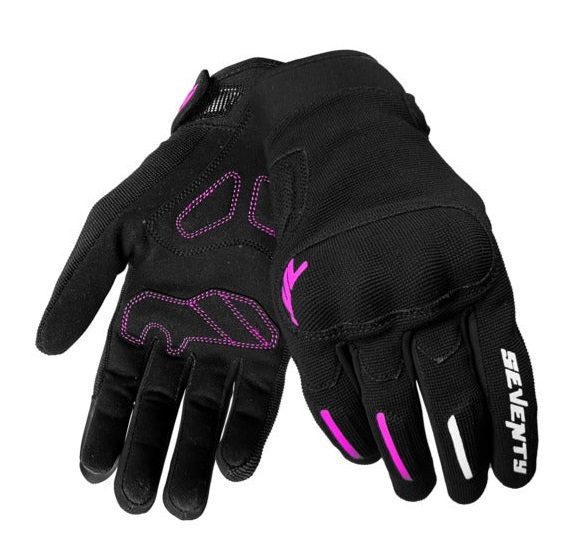 Manusi femei Urban vara Seventy model SD-C42 Asphalt culoare: negru/fuchsia (roz) – degete tactile XS (6 cm)