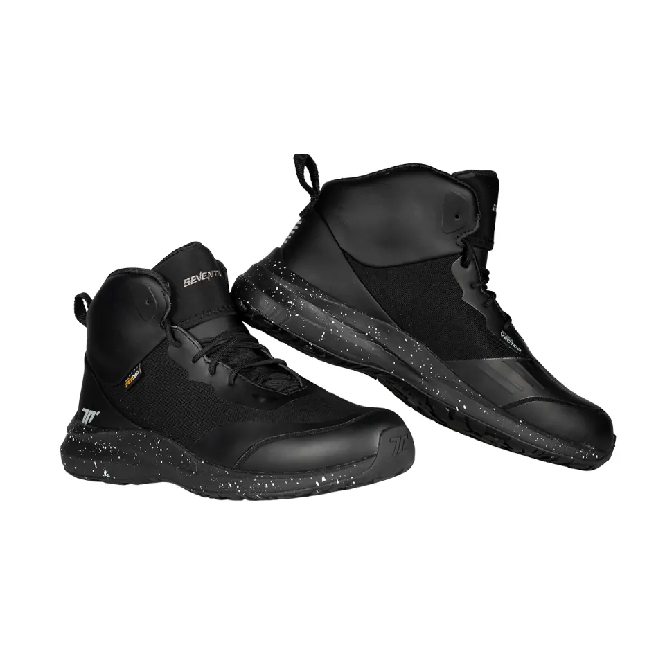 Ghete moto Urban Unisex Seventy model SD-BC4 Vector culoare: negru 44