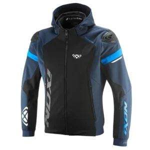 Geaca (jacheta) motociclete barbati Racing/Roadster Ixon vara model Pulsion Air MS culoare: negru/navy (albastru)/alb, XXL