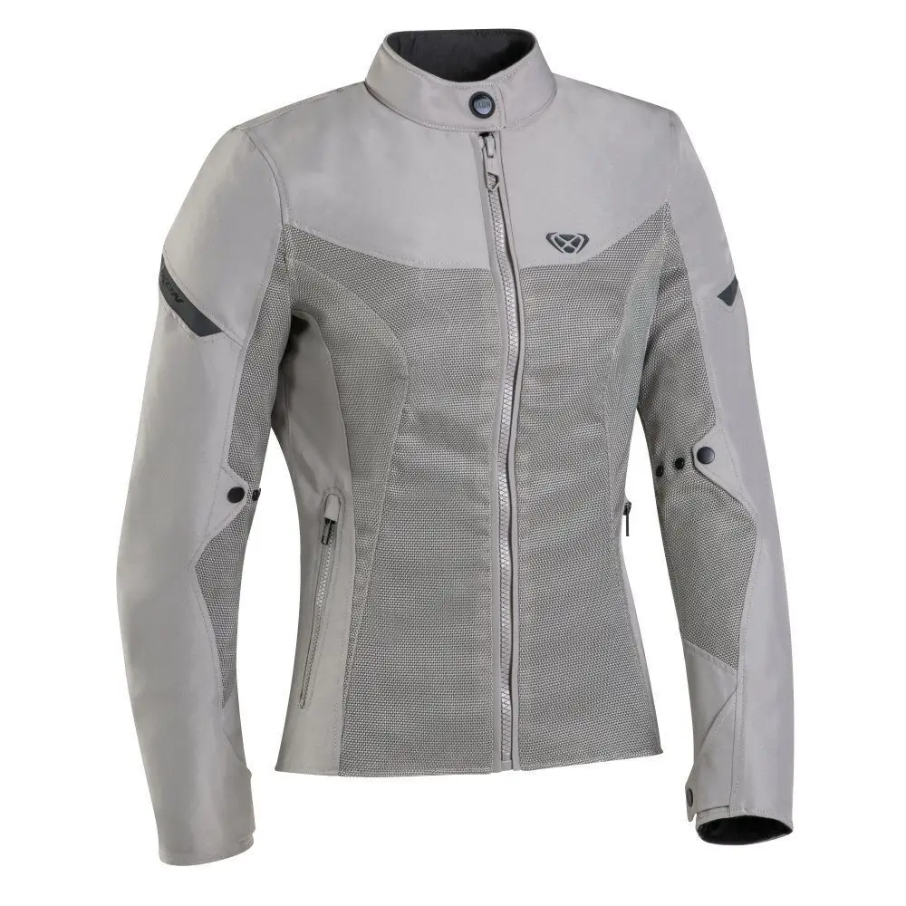 Geaca (jacheta) motociclete femei Racing/Roadster Ixon vara model Fresh LS culoare: greige (gri), XL