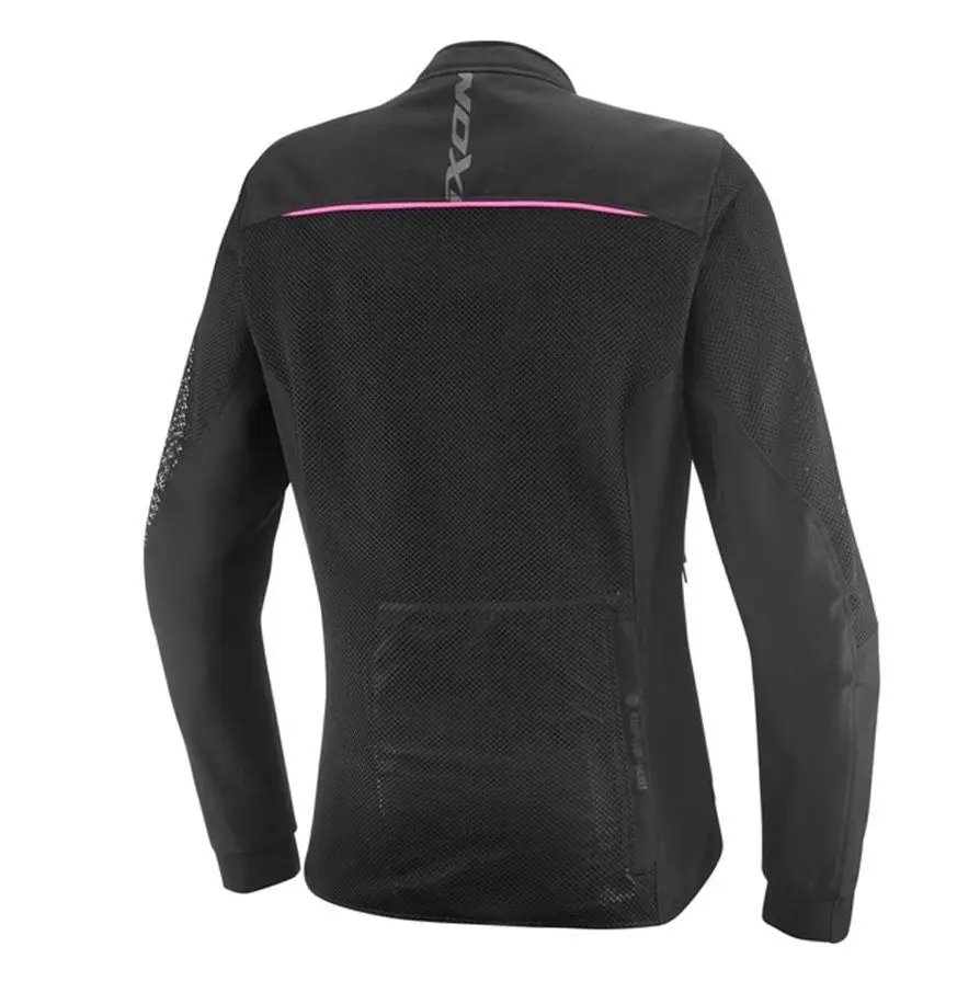 Geaca (jacheta) motociclete femei Roadster Ixon vara model Ostro LS culoare: negru/roz XXL