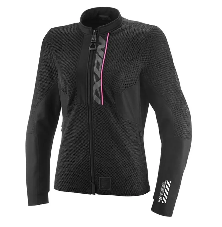 Geaca (jacheta) motociclete femei Roadster Ixon vara model Ostro LS culoare: negru/roz XXL
