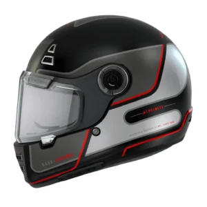 Casca integrala MT Jarama Baux E15 rosu fluor mat – model Retro – Cafe Racer Rosu mat XS (53/54cm)
