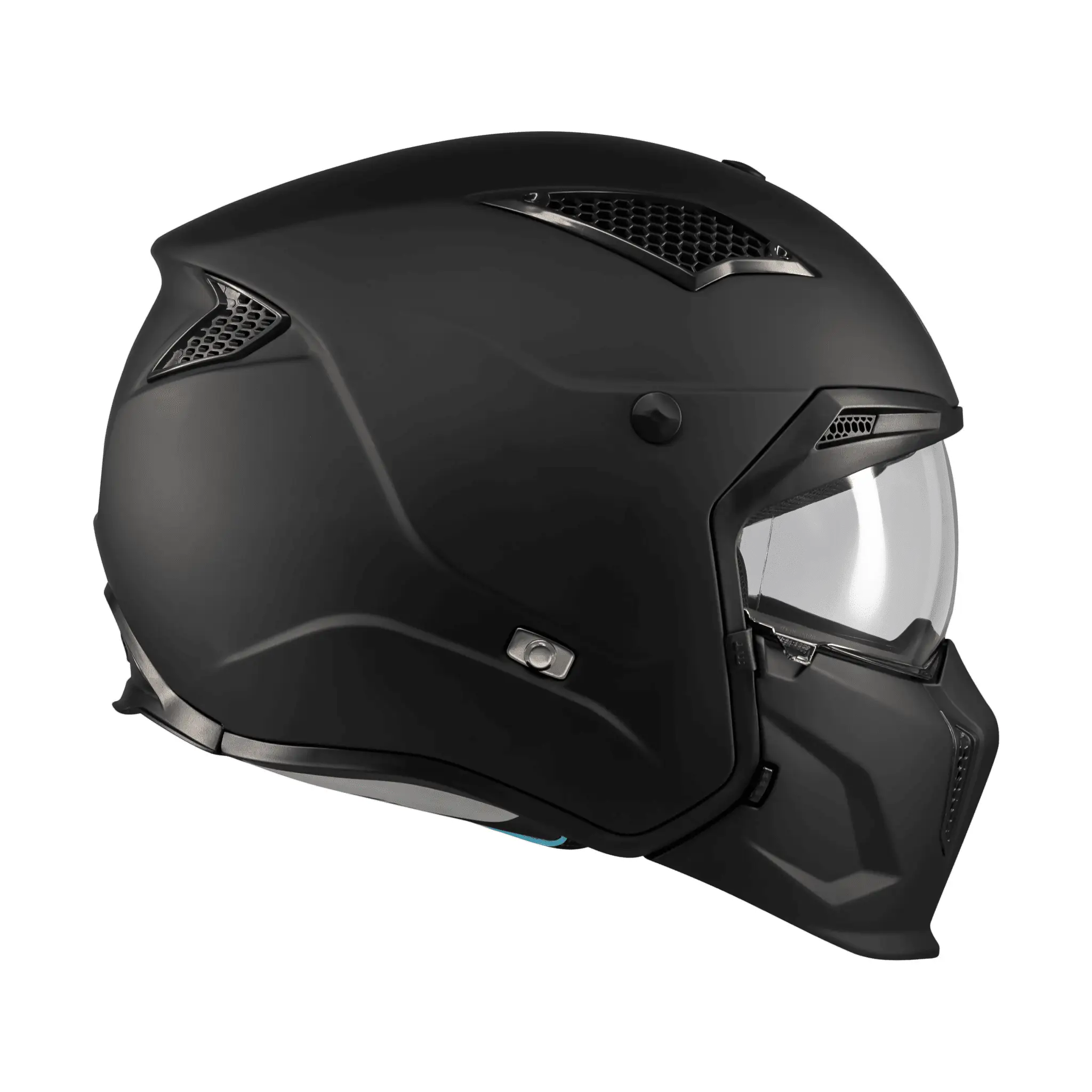 Casca MT Streetfighter SV S Pure A1 negru mat (ochelari soare integrati) – masca (protectie) barbie si cozoroc detasabile – omologare noua ECE 22.06 XL (61/62cm)