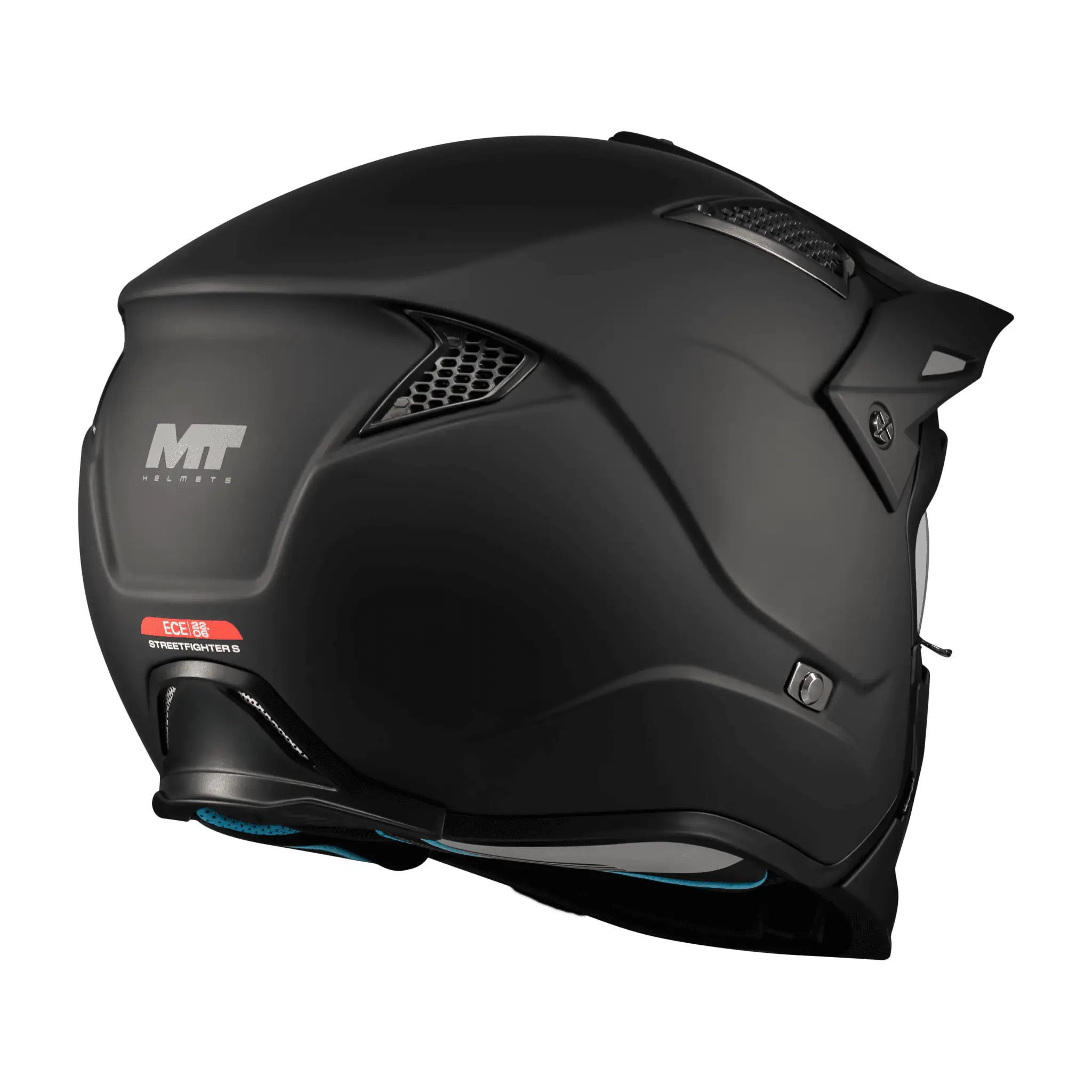 Casca MT Streetfighter SV S Pure A1 negru mat (ochelari soare integrati) – masca (protectie) barbie si cozoroc detasabile – omologare noua ECE 22.06 S (55/56cm)
