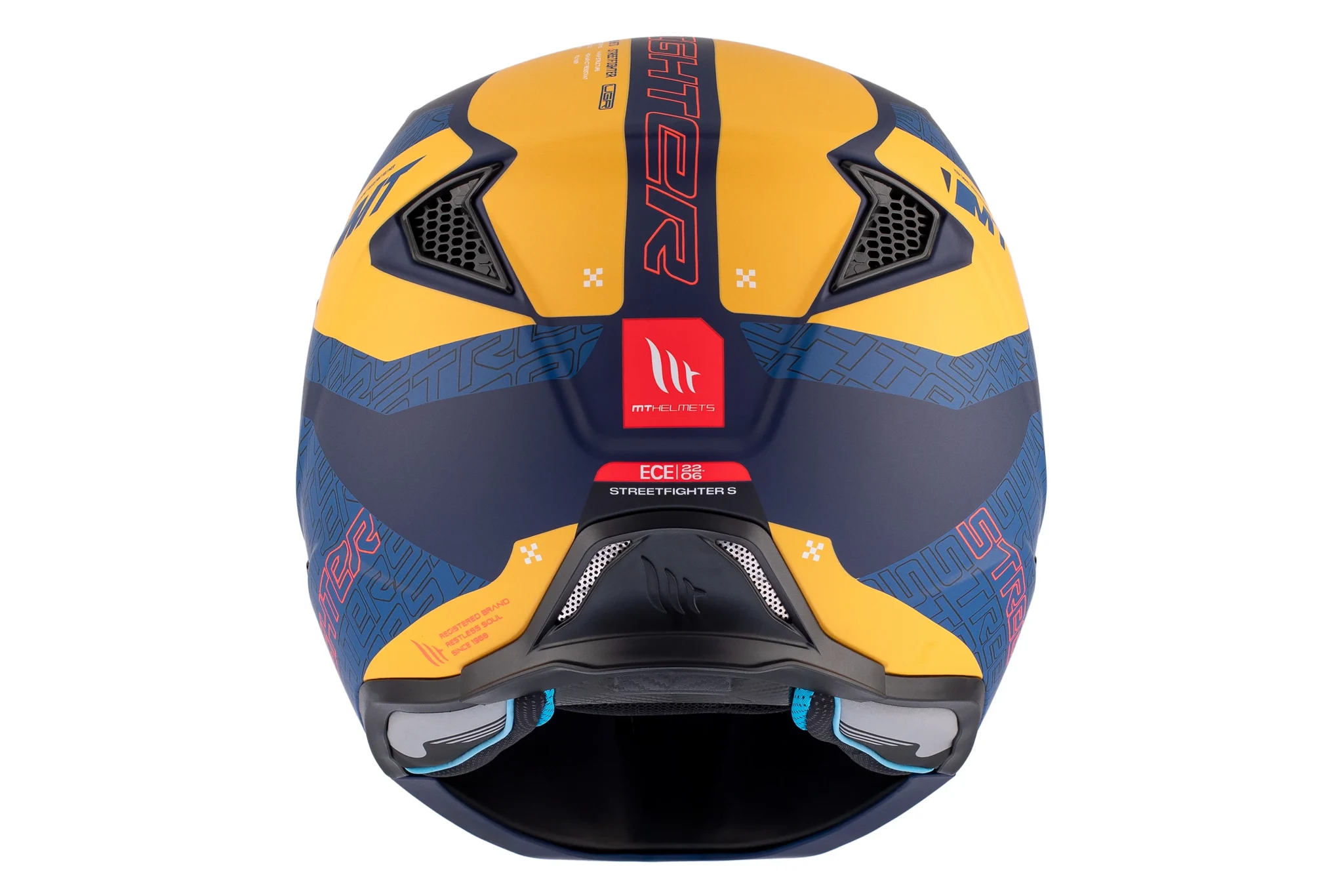 Casca MT Streetfighter SV S Totem C3 galben mat (ochelari soare integrati) – masca (protectie) barbie si cozoroc detasabile – omologare noua ECE 22.06 XS (53/54cm)