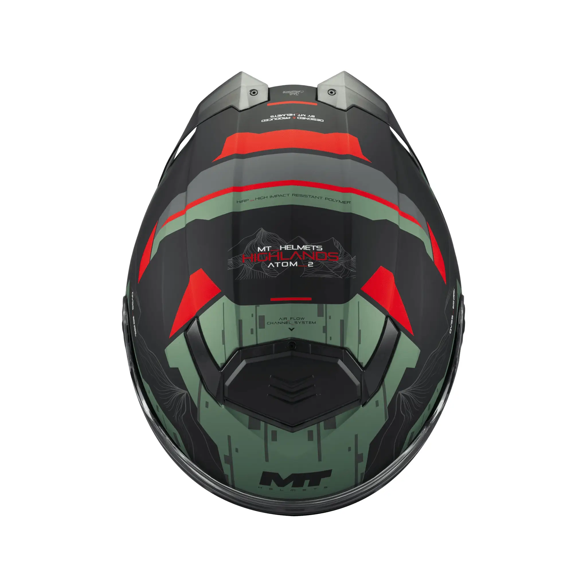 Casca modulabila MT Atom 2 SV Highlands C6 verde mat (ochelari soare integrati) + lentila antiaburire Pinlock 70 cadou – tip viziera: MT-V-35 S (55/56cm)