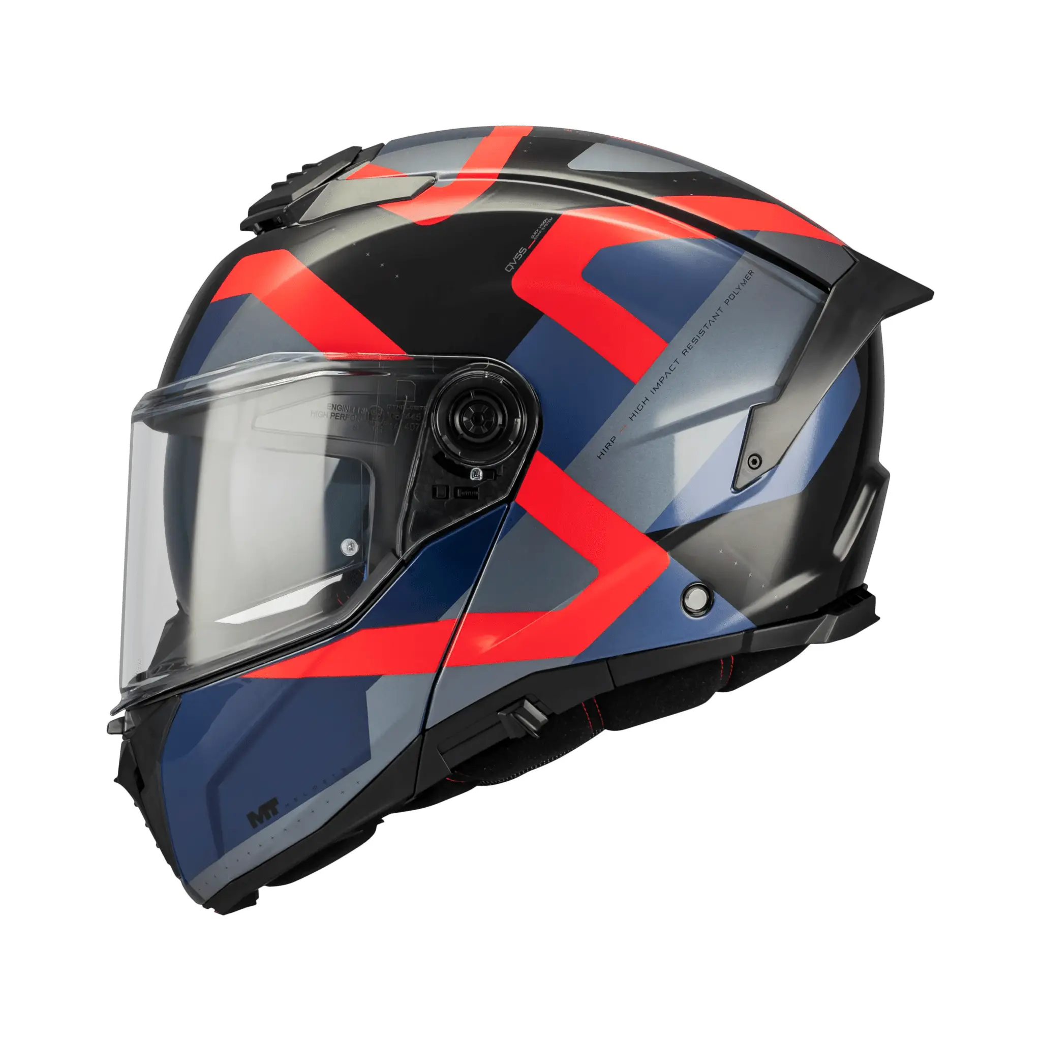 Casca modulabila MT Atom 2 SV Dexter B15 rosu/albastru lucios (ochelari soare integrati) tip viziera: MT-V-35 XXL (63/64cm)
