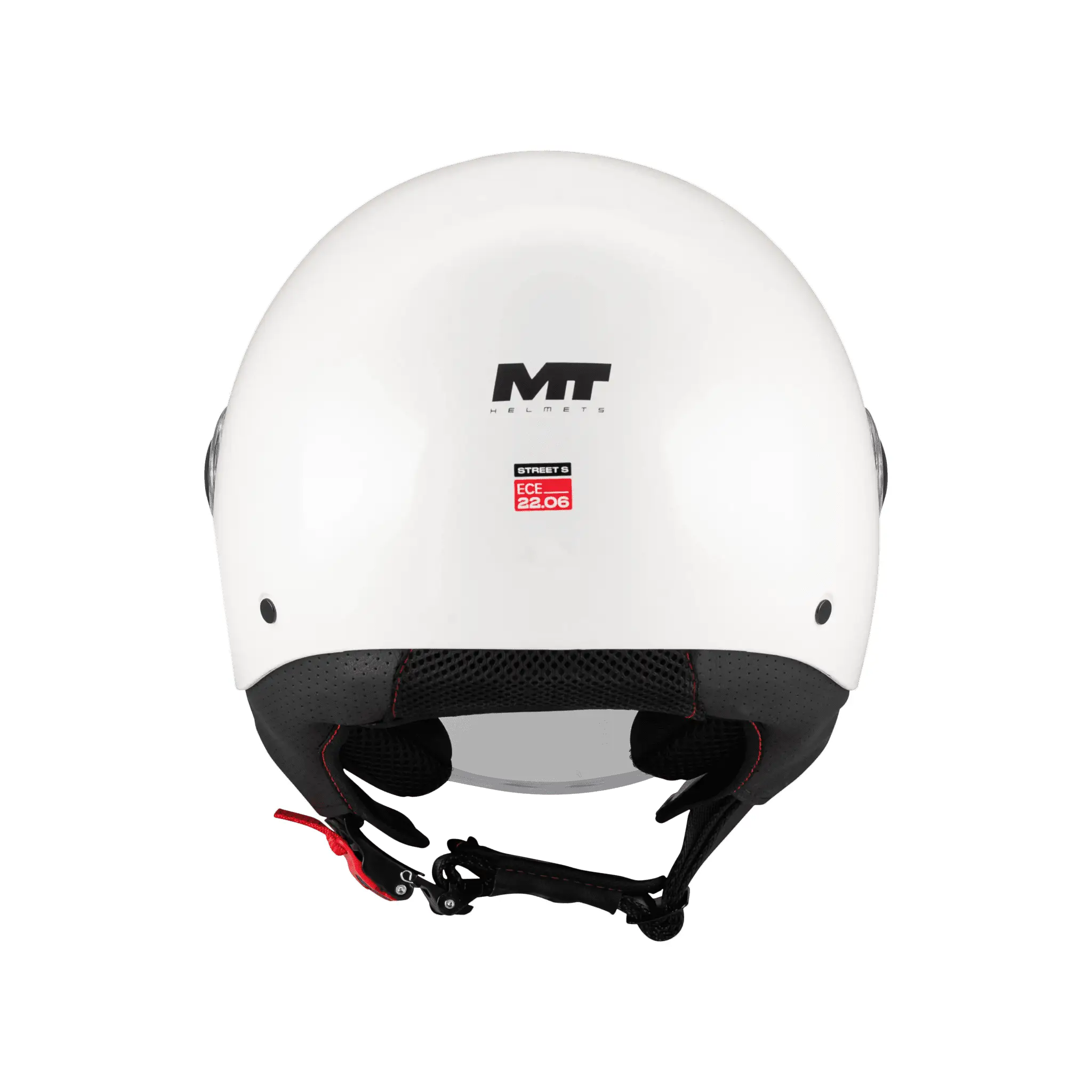 Casca open face motociclete MT Street S Pure A0 alb lucios – omologare noua ECE 22.06 – tip viziera: MT-V-15B L (59/60cm)