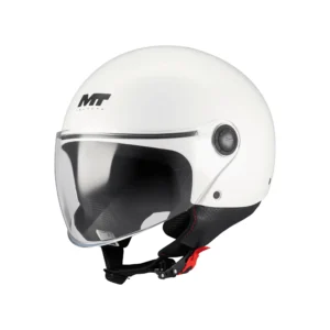 Casca open face motociclete MT Street S Pure A0 alb lucios – omologare noua ECE 22.06 – tip viziera: MT-V-15B XL (61/62cm)