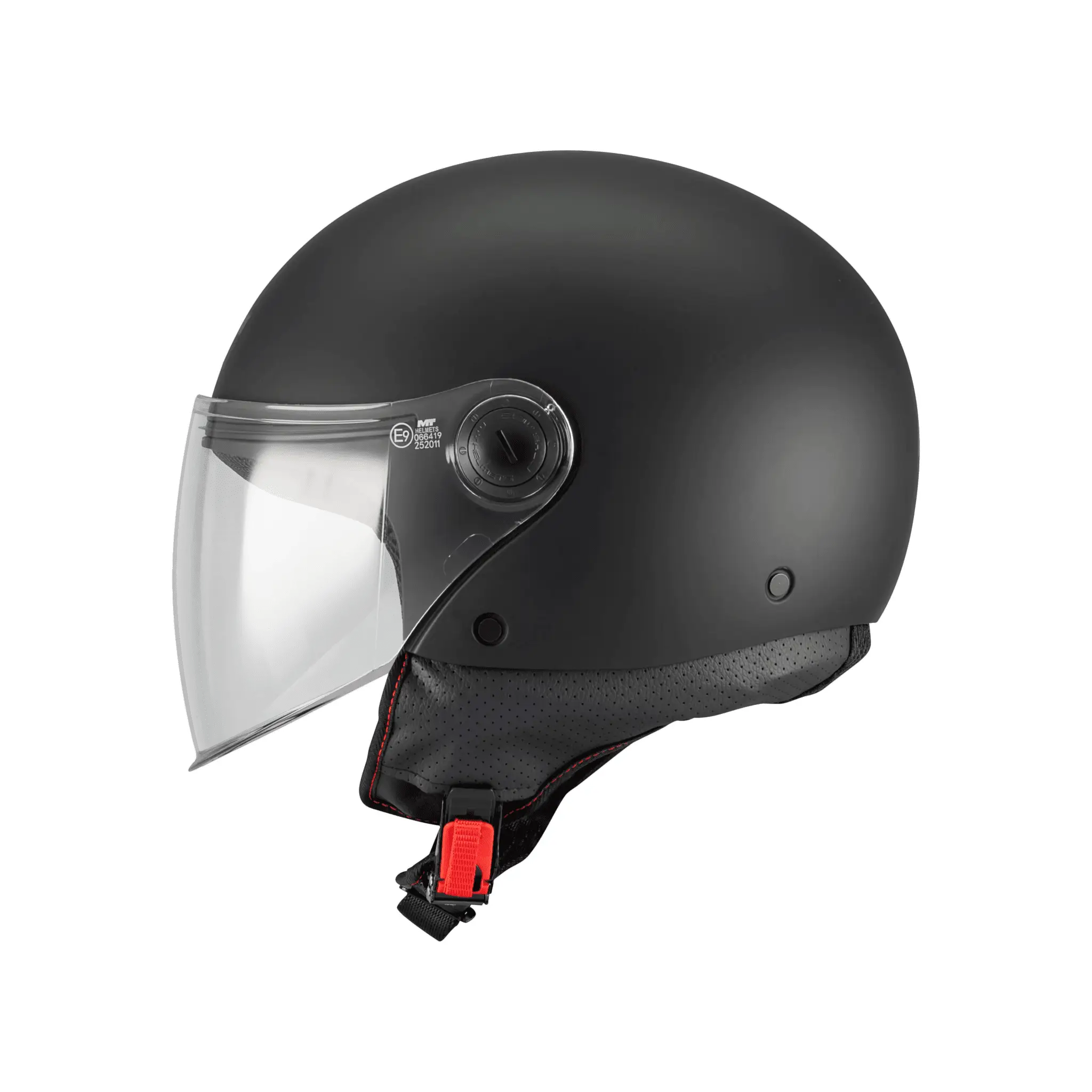 Casca open face motociclete MT Street S Pure A1 negru mat – omologare noua ECE 22.06 L (59/60cm)