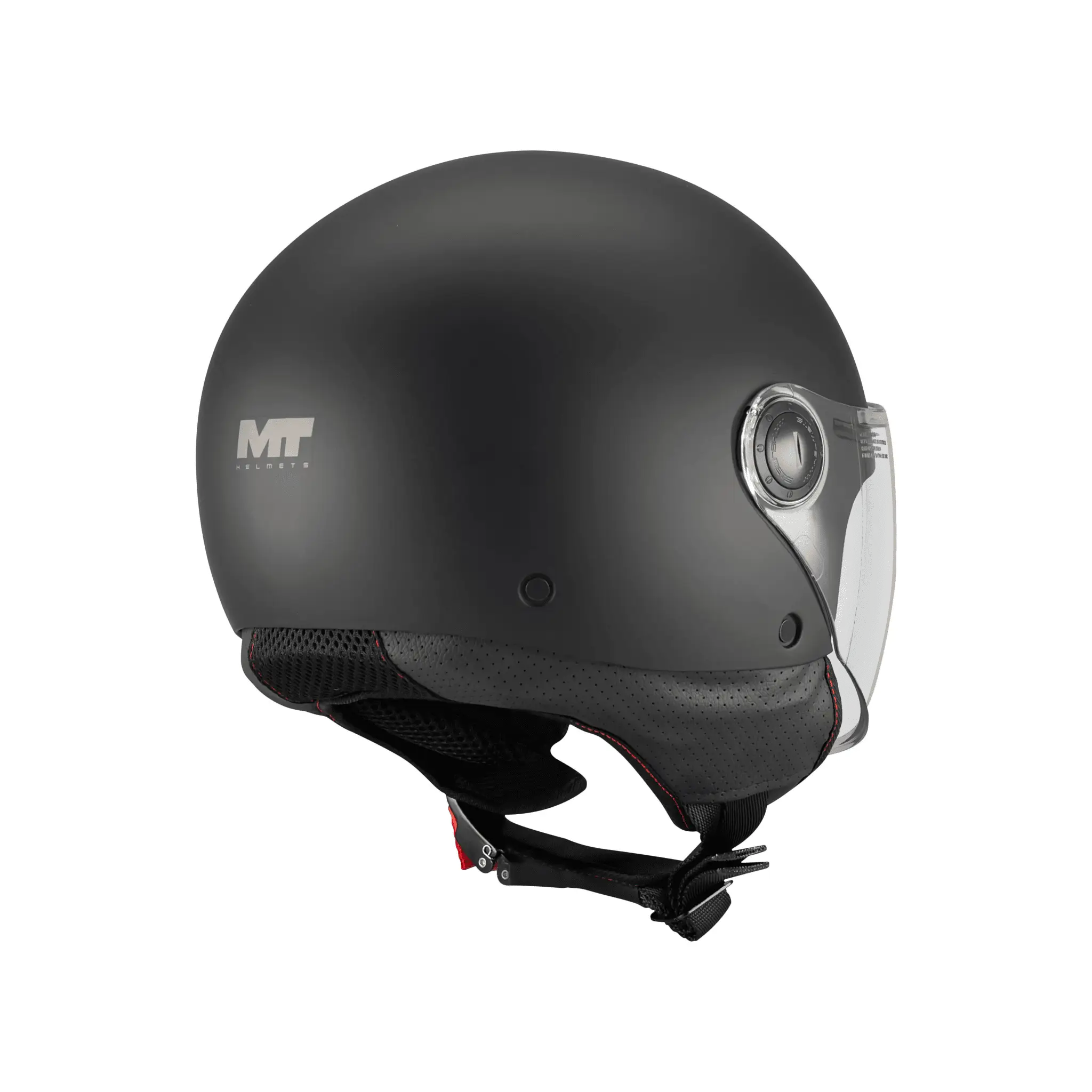 Casca open face motociclete MT Street S Pure A1 negru mat – omologare noua ECE 22.06 L (59/60cm)