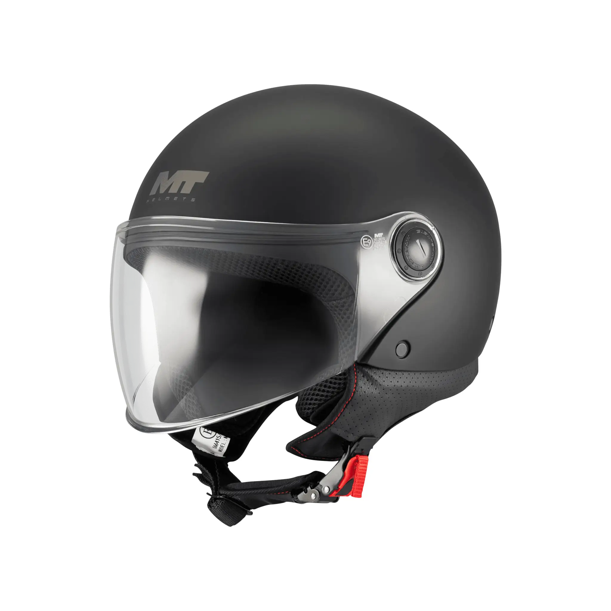 Casca open face motociclete MT Street S Pure A1 negru mat – omologare noua ECE 22.06 L (59/60cm)
