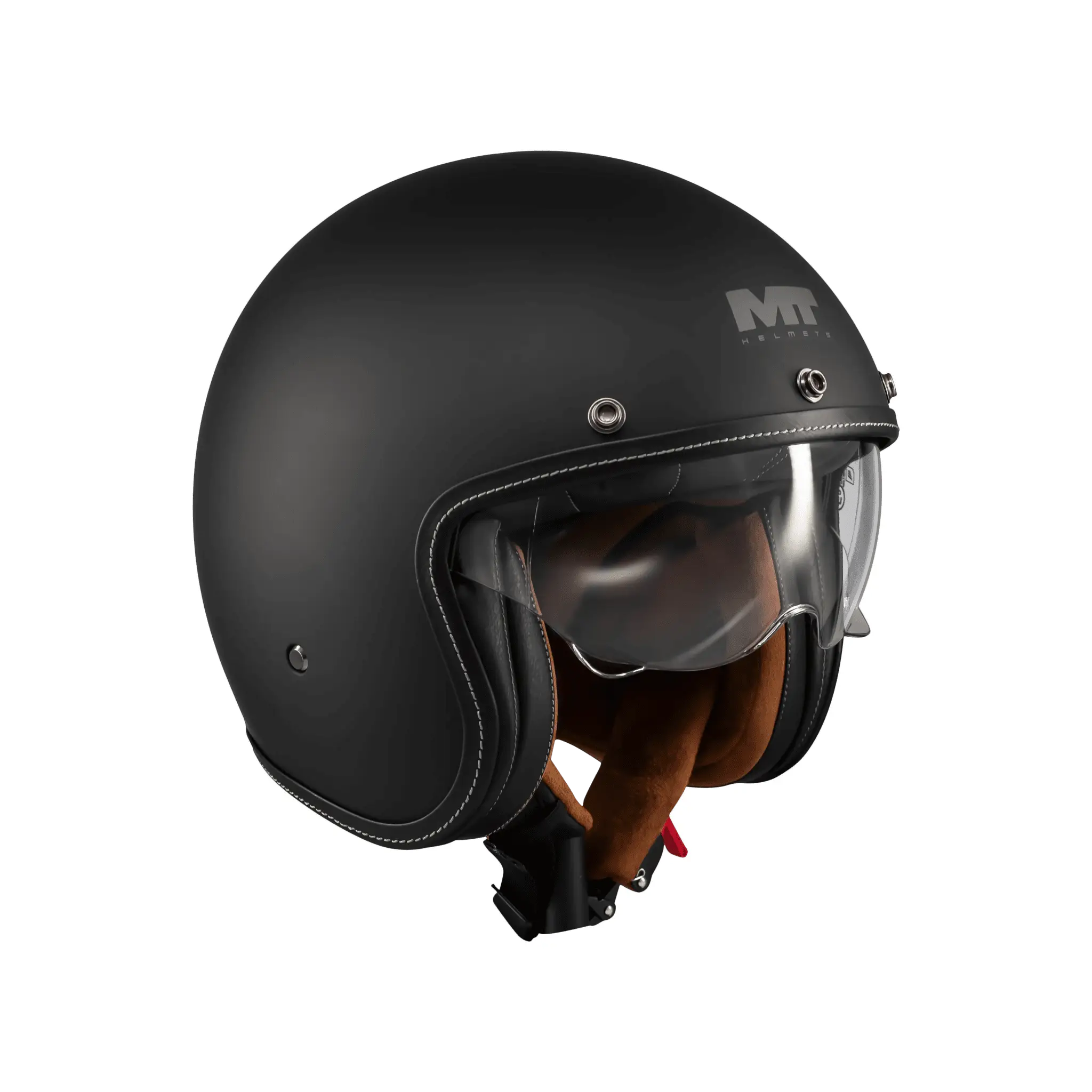 Casca open face motociclete MT Le Mans 2 S SV Pure A1 negru mat (ochelari soare integrati) – omologare noua ECE 22.06 S (55/56cm)