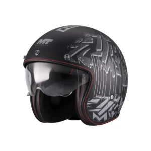 Casca open face motociclete MT Le Mans 2 S SV Dystopic B12 mat (ochelari soare integrati) – omologare noua ECE 22.06 M (57/58cm)
